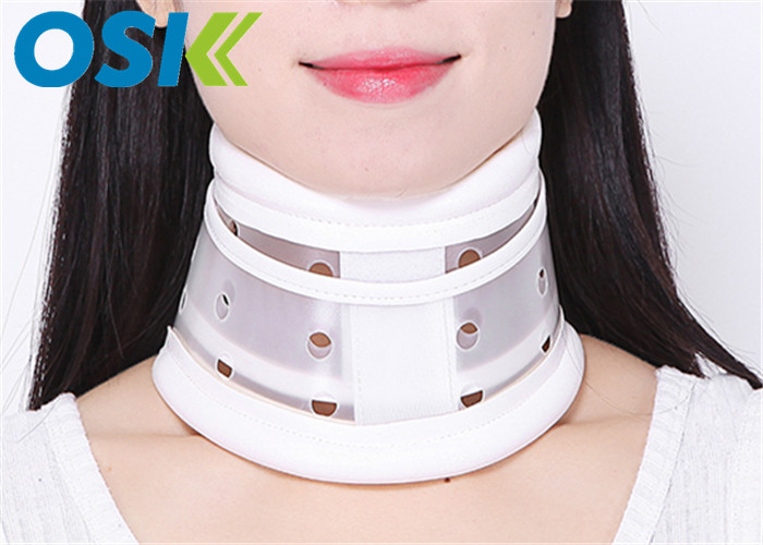 Plastic Neck Injury Collar , Cervical Neck Brace Long - Term Usage CE Approved