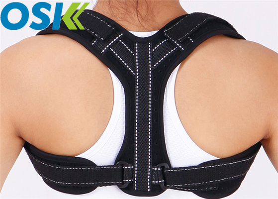 Correia eficaz da postura da parte traseira do preto, apoio da postura da espinha dorsal para mulheres e homens
